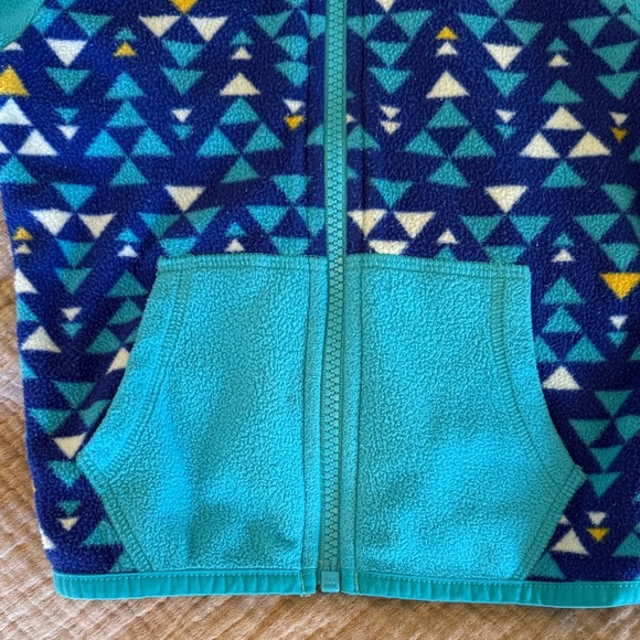 The North Face Kids' Teal and Blue Geometric Hoodie - Picture 4 of 6